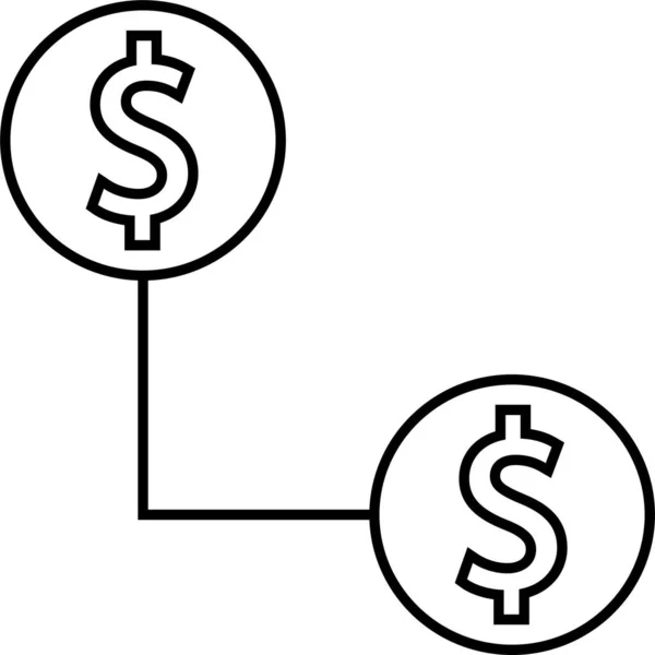 Finanças Ícone Ícone Negócios Ícone Dinheiro Ilustração Vetor — Vetor de Stock