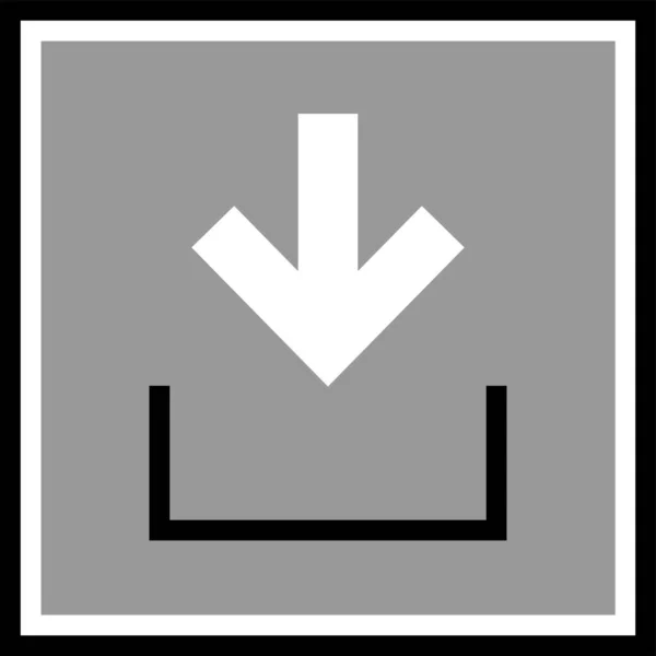 Interface Utilisateur Télécharger Flèche Icône Illustration Vectorielle — Image vectorielle