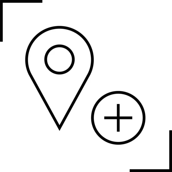 Locatie Icoon Navigatie Icoon Kaartpictogram Vectorafbeelding — Stockvector