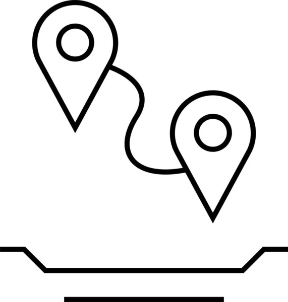 Ikona Lokalizacji Ikona Nawigacji Ikona Mapy Ilustracja Wektora — Wektor stockowy