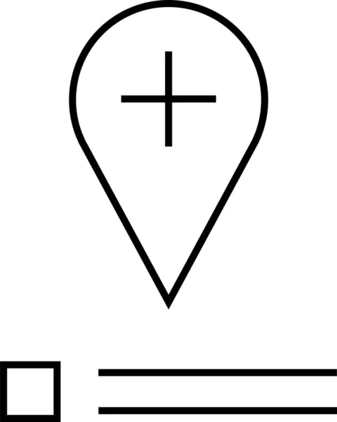 Значок Місця Розташування Значок Навігації Значок Карти Векторні Ілюстрації — стоковий вектор