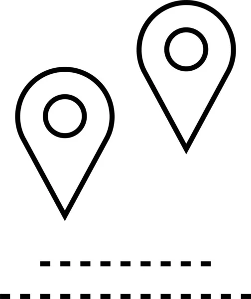 Locatie Icoon Navigatie Icoon Kaartpictogram Vectorafbeelding — Stockvector