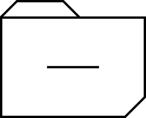 Ilustrace Vektoru Ikony Složky — Stockový vektor