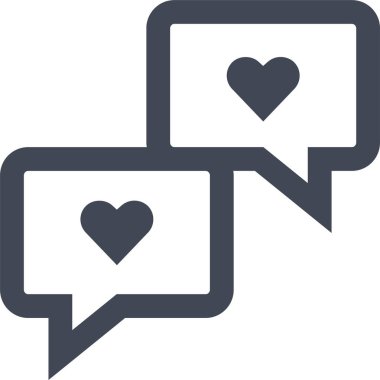 Konuş. Web simgesi basit illüstrasyon