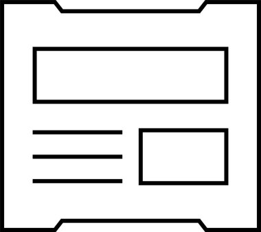 Web arayüzü simgesi, vektör illüstrasyonu