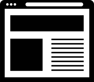 Basit bilgisayar arayüzü simgesi, vektör illüstrasyonu