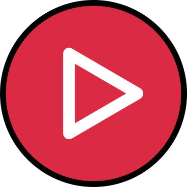 video simgesi, vektör illüstrasyonunu çal