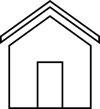 Basit emlak konsepti simgesi, vektör illüstrasyonu