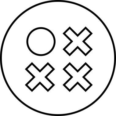 Soyut geometrik şekillerin basit simgesi, vektör illüstrasyonu