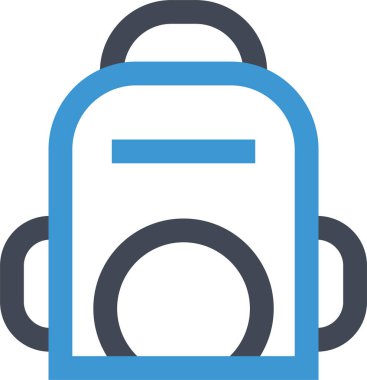 Sırt çantası. Web simgesi basit illüstrasyon