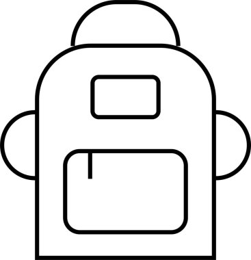 Sırt çantası. Web simgesi basit illüstrasyon