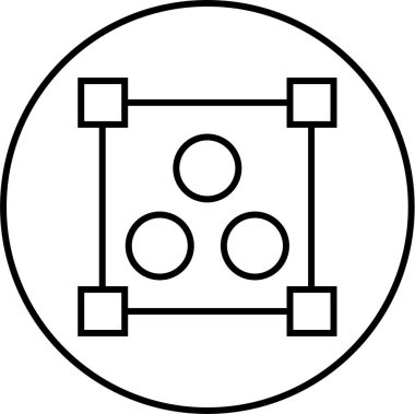 Soyut geometrik şekillerin basit simgesi, vektör illüstrasyonu