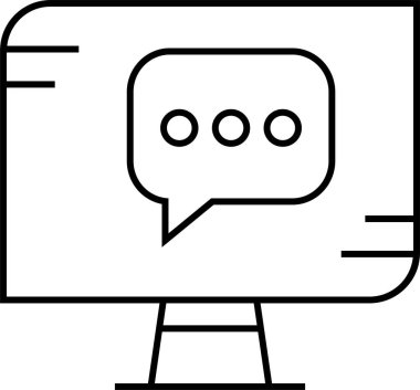 SMS ve Metin konuşma ikonu vektör illüstrasyonu