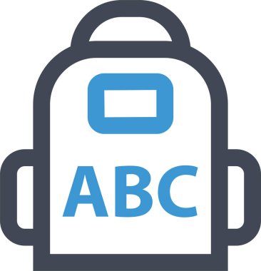 Sırt çantası. Web simgesi basit illüstrasyon