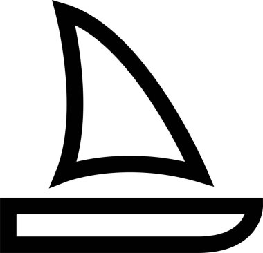 Yelkenli. Web simgesi basit illüstrasyon