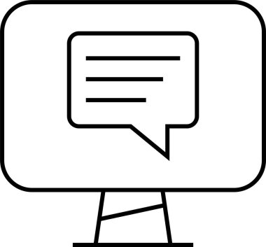 SMS ve Metin konuşma ikonu vektör illüstrasyonu