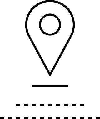 Konum simgesi. Yönlendirme simgesi. Harita Simgesi, Vektör İllüstrasyonu