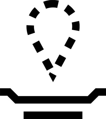 Konum simgesi. Yönlendirme simgesi. Harita Simgesi, Vektör İllüstrasyonu