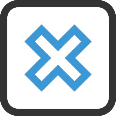 çapraz işaret simgesi vektör illüstrasyonu 