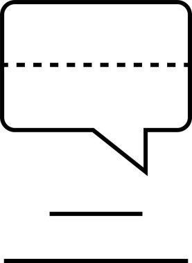 SMS ve Metin konuşma ikonu vektör illüstrasyonu