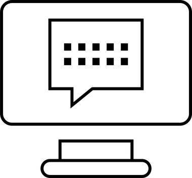 SMS ve Metin konuşma ikonu vektör illüstrasyonu