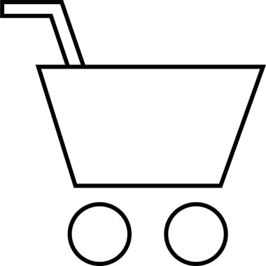 Basit alışveriş konsepti simgesi, vektör illüstrasyonu