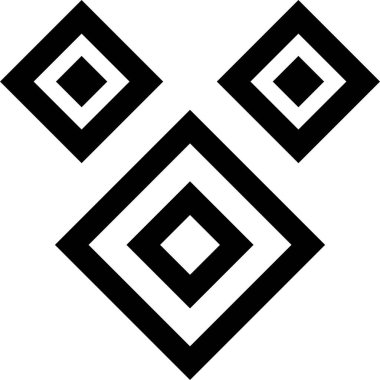 Soyut geometrik şekillerin basit simgesi, vektör illüstrasyonu