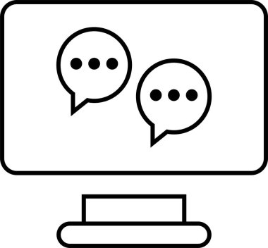 SMS ve Metin konuşma ikonu vektör illüstrasyonu