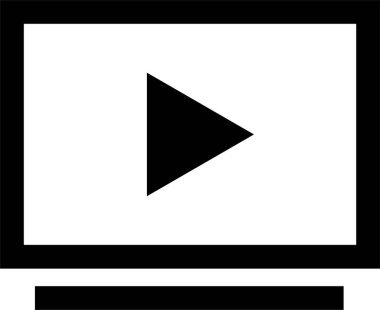 Oynayın. Web simgesi basit illüstrasyon