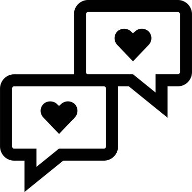 Aşk. Web simgesi basit illüstrasyon