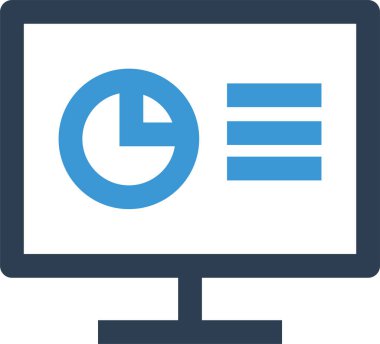 Basit rapor simgesi vektör illüstrasyonu