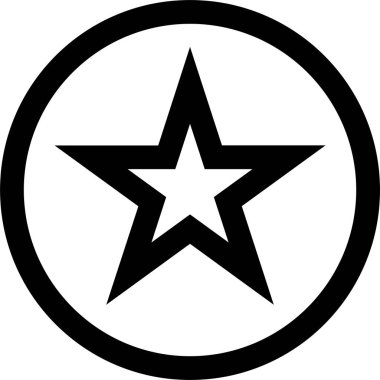 Basit yıldız simgesi, vektör illüstrasyonu