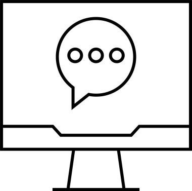 SMS ve Metin konuşma ikonu vektör illüstrasyonu