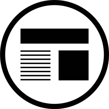 Web arayüzü simgesi, vektör illüstrasyonu