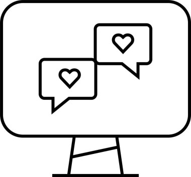 SMS ve Metin konuşma ikonu vektör illüstrasyonu