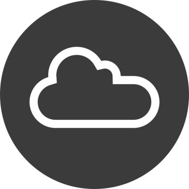 Bulut. Web simgesi basit illüstrasyon