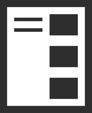 Web arayüzü simgesi, vektör illüstrasyonu