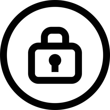 Basit simge, vektör illüstrasyonunu kilitle