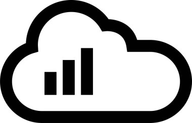 Bulut. Web simgesi basit illüstrasyon