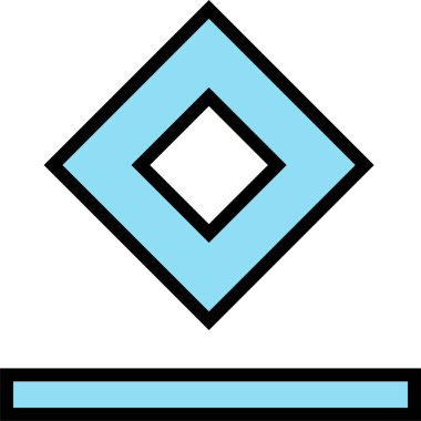 Soyut geometrik şekillerin basit simgesi, vektör illüstrasyonu