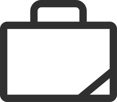 Basit evrak çantası simgesi, vektör illüstrasyonu