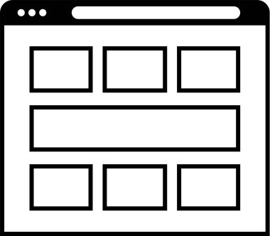 Web arayüzü simgesi, vektör illüstrasyonu