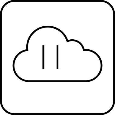 Bulut. Web simgesi basit illüstrasyon