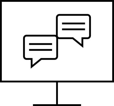 SMS ve Metin konuşma ikonu vektör illüstrasyonu