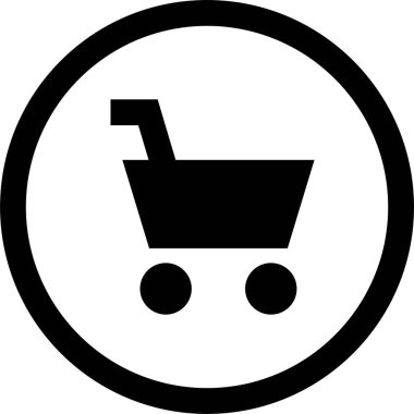 Basit alışveriş konsepti simgesi, vektör illüstrasyonu