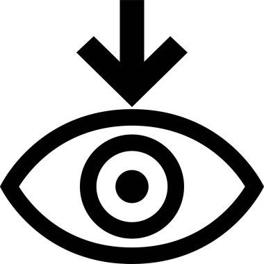 Göz. Web simgesi basit illüstrasyon