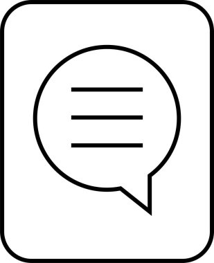 SMS ve Metin konuşma ikonu vektör illüstrasyonu