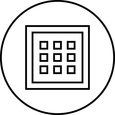 Soyut geometrik şekillerin basit simgesi, vektör illüstrasyonu