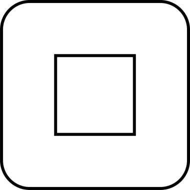 Basit bilgisayar arayüzü simgesi, vektör illüstrasyonu