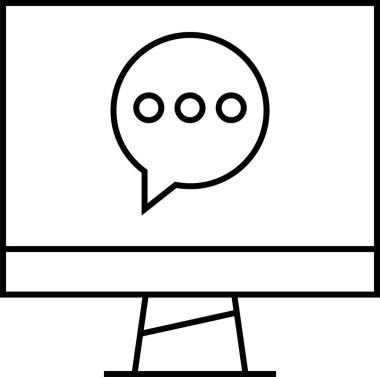 SMS ve Metin konuşma ikonu vektör illüstrasyonu